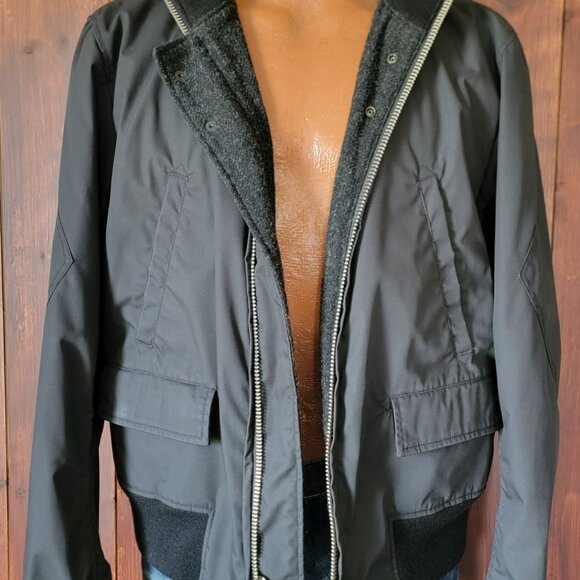 Engineered Garments Men M Black Flight Bomber Jacket USA Wool Lined Nepenthes - Picture 10 of 16